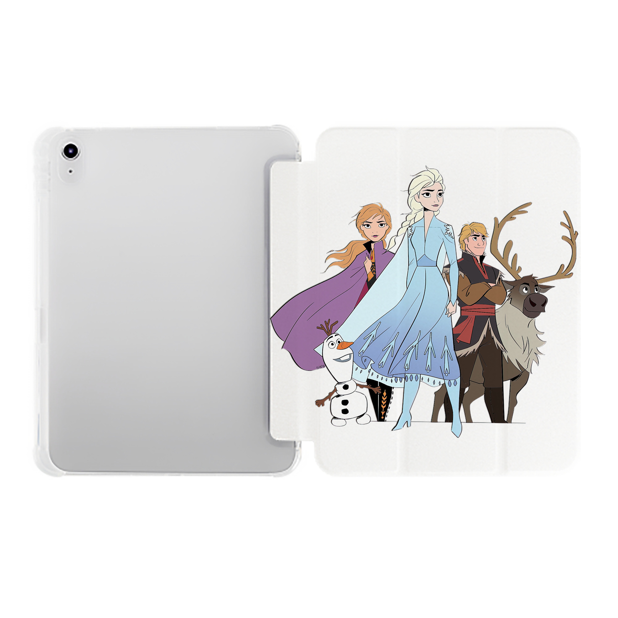 （画像用） アナと雪の女王 アンナ エルサ Frozen Anna Elsa IPad ケース ペン収納付き 三つ折りスタンド PUレザー×シリコン 対応機種9.5/10.5/10.9インチ